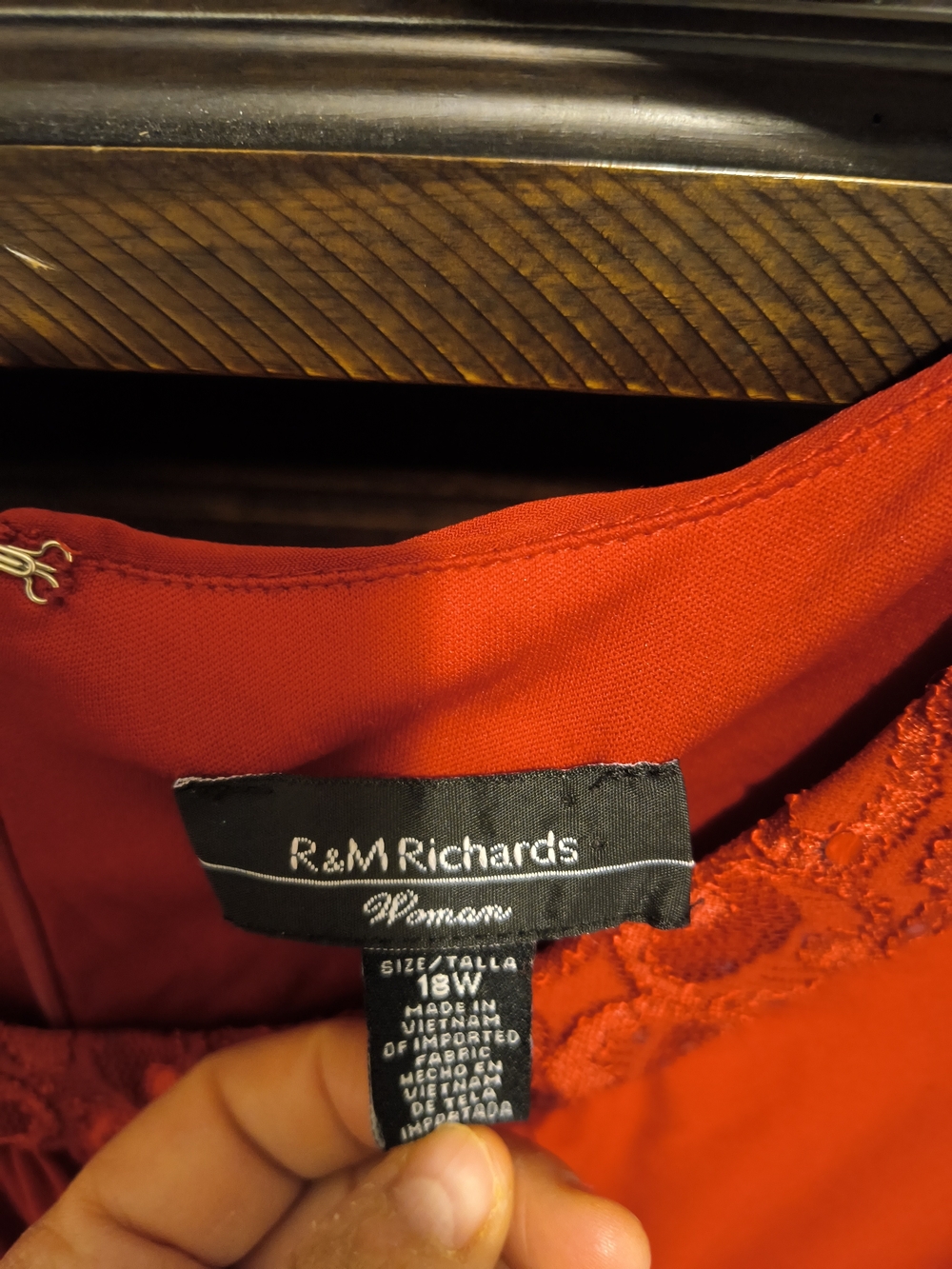 R&M Richards Red Women's Dress - 18W